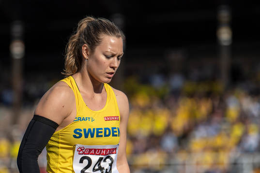 Elisabeth Lithell of Sweden looks dejected