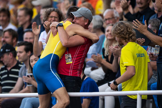 Jesper Hellström of Sweden celebrates