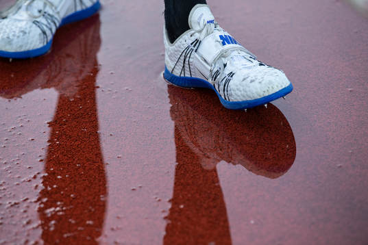 General photo of an athletes shoe