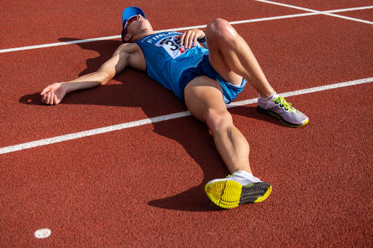 Aleksi Ojala of Finland looks dejected