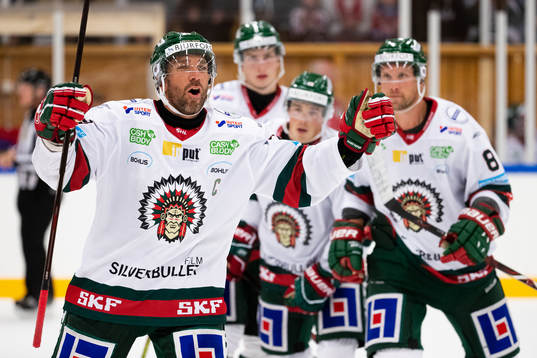 Frölundas Joel Lundqvist jublar