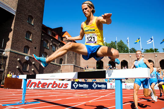 Vidar Johansson of Sweden men's 3000m hurdles