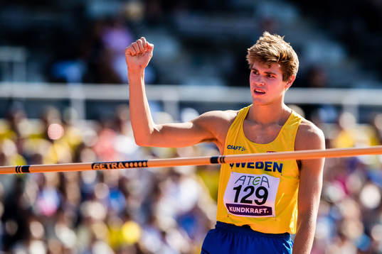 Fabian Delryd of Sweden celebrates