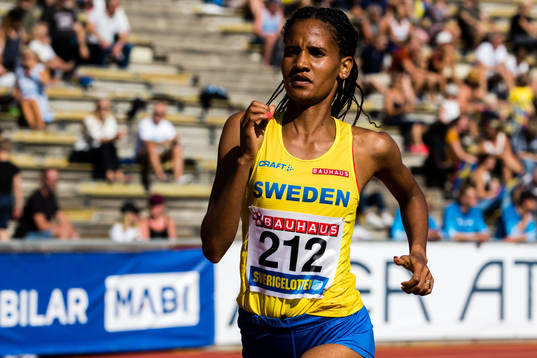 Samrawit Mengsteab of Sweden in the women's 5000m