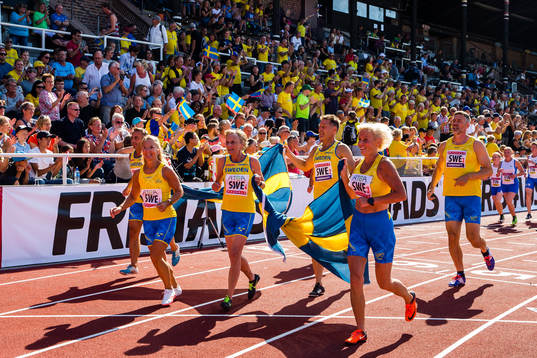 Parts of the Swedish veteran relayteam