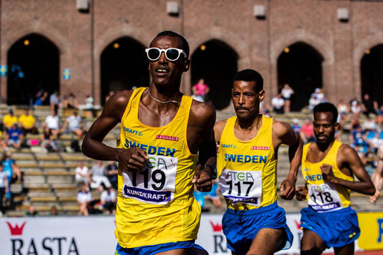 Mustafa Mohamed, Abraha and Robel Fshia of Sweden men's