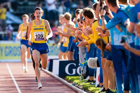 Andreas Almgren of Sweden in the men's 1500m
