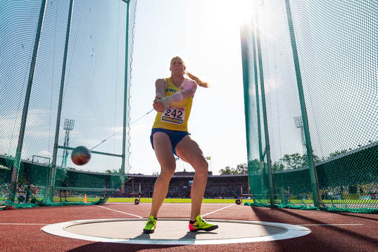 Ida Storm of Sweden in the women's hammer throw