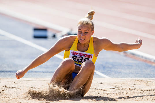 Emelie Nyman Wänseth of Sweden in the women's triple jump
