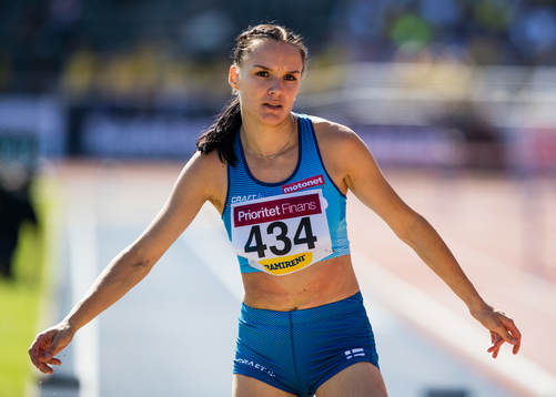 Senni Salminen of Finland in the women's triple jump