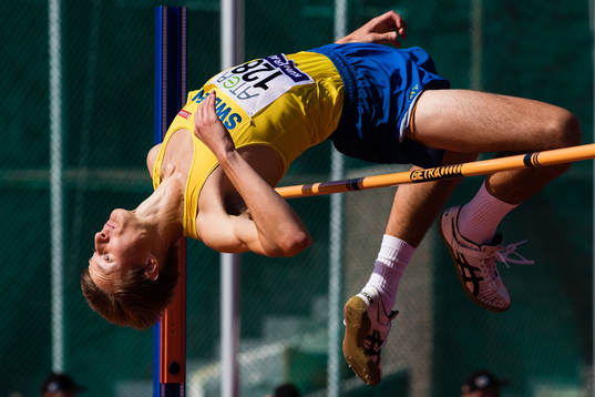 Simon Wiklund of Sweden men's high jump