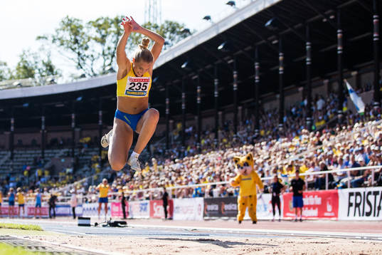 Emelie Nyman Wänseth of Sweden in the women's triple jump