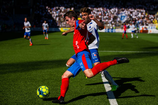 Helsingborgs Adam Eriksson  och IFK Norrköpings