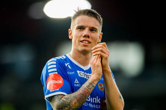Robert Taylor of Tromsø celebrates