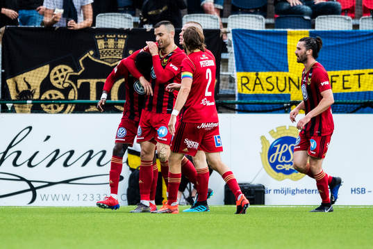 Östersunds spelare jublar