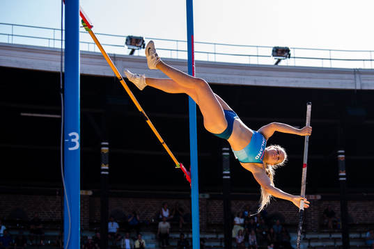 Saga Andersson of Finland women's pole vault
