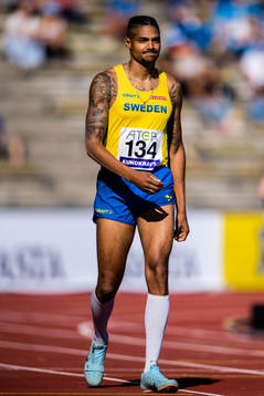 Michel Tornéus of Sweden looks dejected