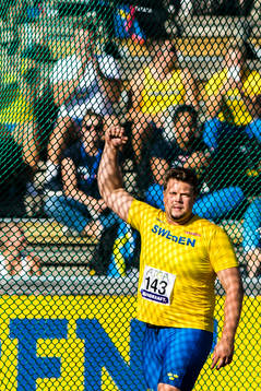 Daniel Ståhl of Sweden celebrates