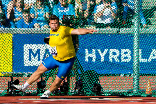 Daniel Ståhl of Sweden men's discus throw