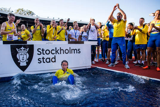 Karin Torneklint, coach of Sweden in the water