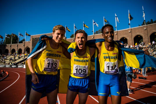 Emil Danielsson, Andreas Almgren and Suldan Hassan of