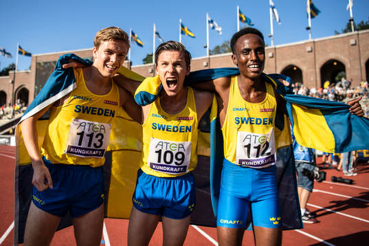 Emil Danielsson of Sweden, Andreas Almgren of Sweden and