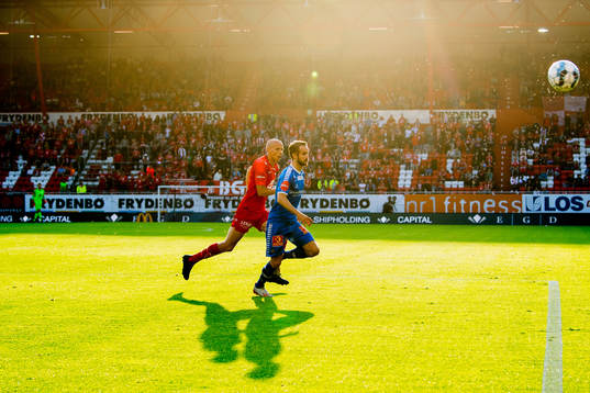 Ruben Kristiansen of Brann and Daniel Berntsen of Tromsø