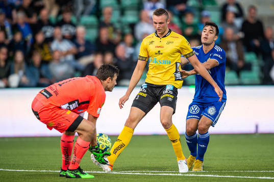 Elfsborgs målvakt Kevin Stuhr Ellegaard och Sundsvalls