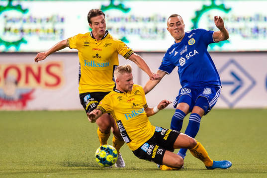 Elfsborgs Simon Strand och Sundsvalls Dennis Olsson