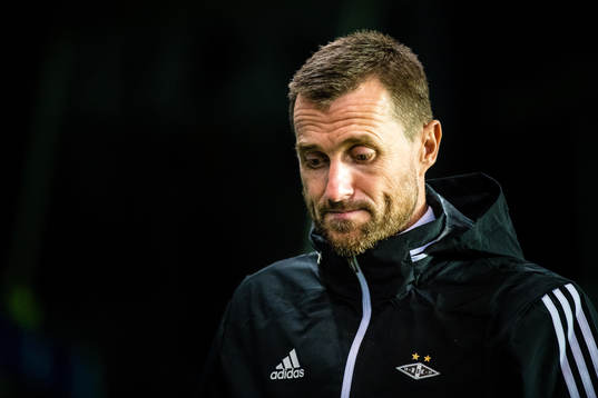Eirik Horneland, head coach of Rosenborg,  looks dejected