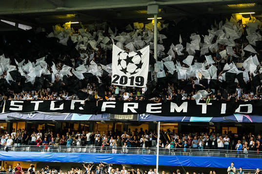 Spectators in the stands