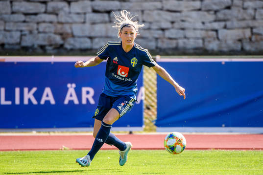 Olivia Schough of the Swedish national women football team