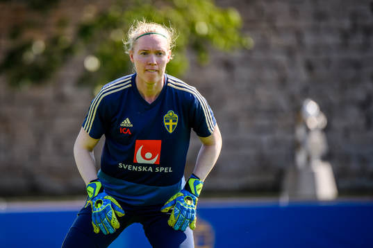 Goalkeeper Hedvig Lindahl of the Swedish national women