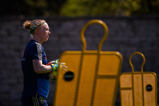 Goalkeeper Hedvig Lindahl of the Swedish national women