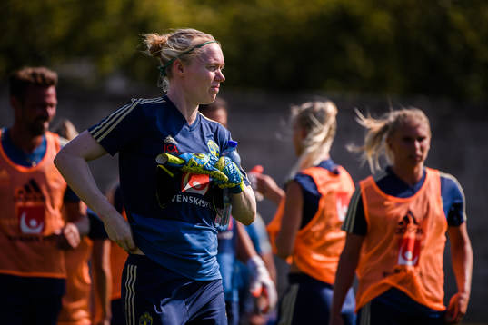 Goalkeeper Hedvig Lindahl of the Swedish national women