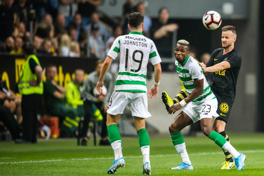 Boli Bolingoli of Celtic and Robert Lundström of AIK