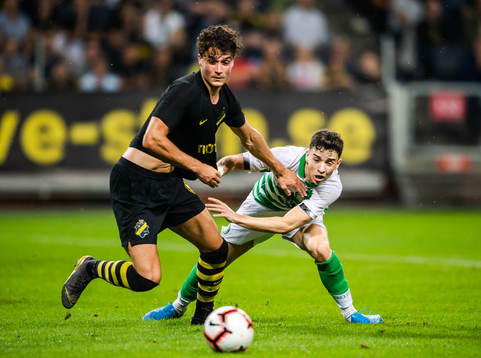Daniel Granli of AIK and Michael Hohnston of Celtic