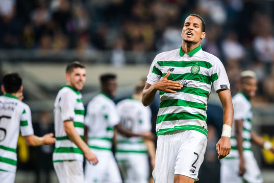 Christopher Jullien of Celtic celebrates