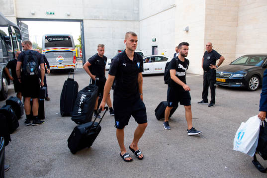 Felix Beijmo of Malmö FF arrives to the arena