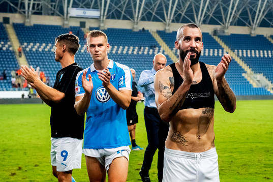 Felix Beijmo and Guillermo Molins of Malmö FF celebrates