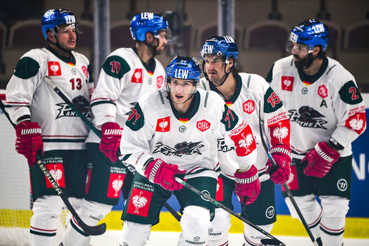 Jaroslav Hafenrichter of Augsburger Panthers celebrates