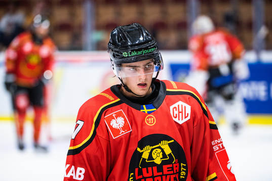 Isac Brännström of Luleå looks dejected