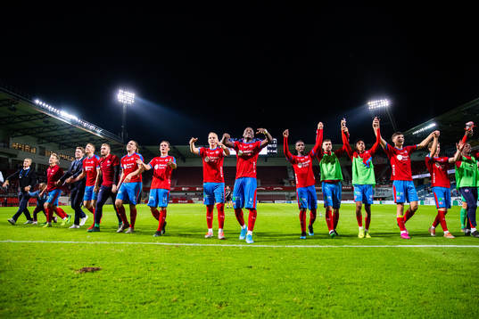 Helsingborgs spelare jublar