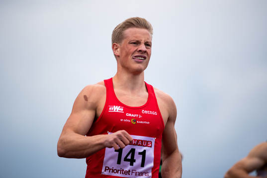 Henrik Larsson, IF Göta Karlstad deltar i 100 meter
