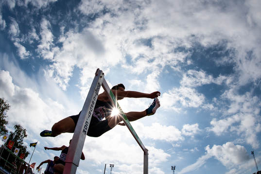 Kevin Duvert, Turebergs FK deltar i 400 meter häck kval