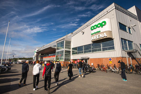 General view of COOP Norrbotten arena exterior