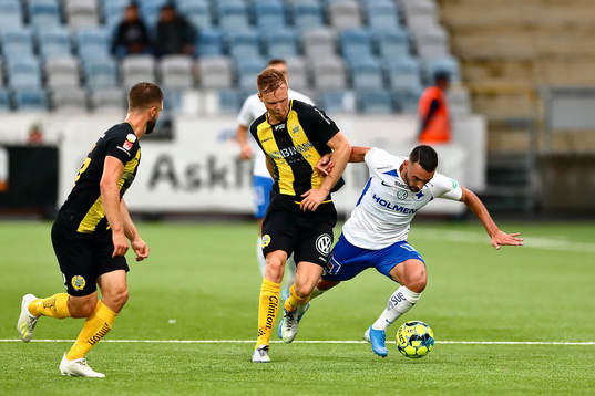 Hammarbys Aron Johannsson och IFK Norrköpings Sead