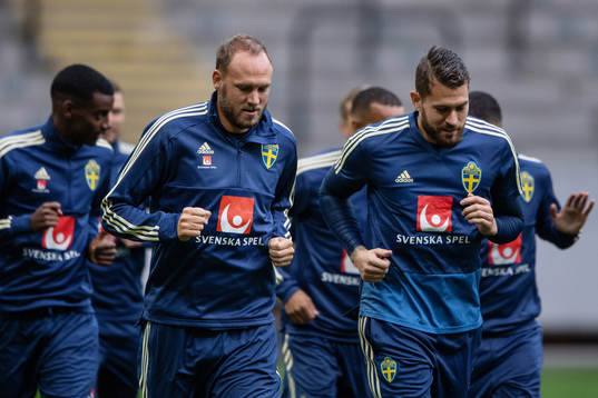 Andreas Granqvist and Kristoffer Nordfeldt of the Swedish