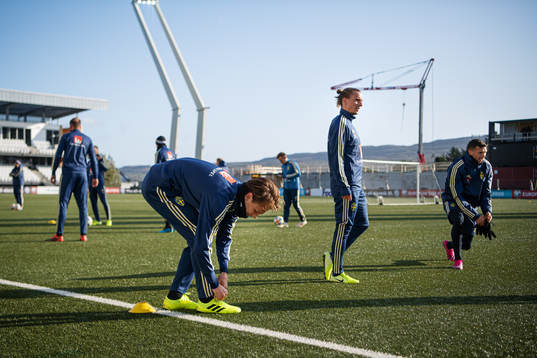 Albin Ekdal, Niklas Hult and Marcus Berg of the Swedish
