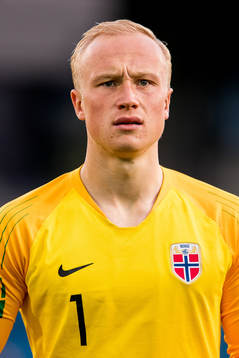 Goalkeeper Julian Faye Lund of Norway
